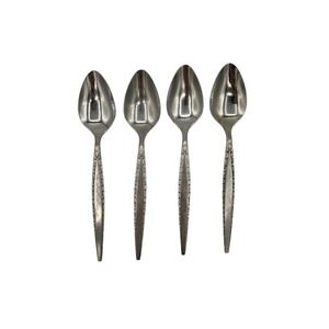 Oneida Community Venetia Stainless Teaspoons Set of 4 USA 6 Inch Mid Century‎